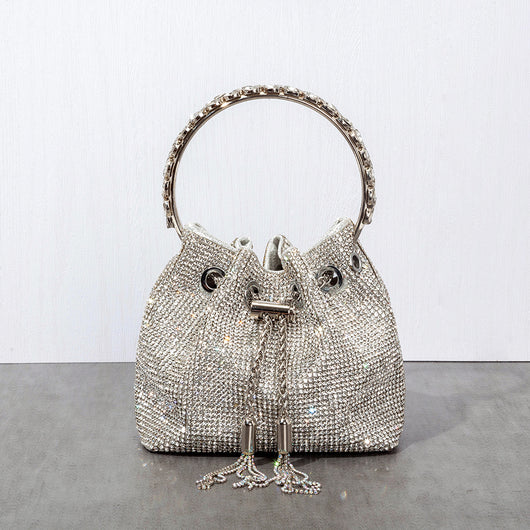Bolso Retro de Diamantes con Incrustaciones de Cristal y Herrajes Metálicos - Image 12