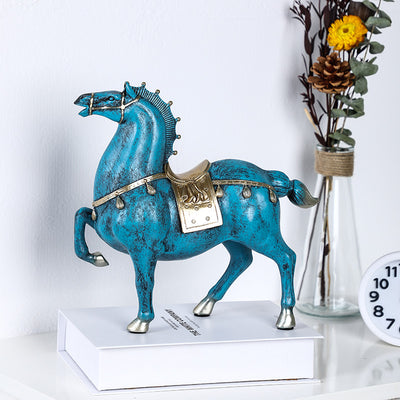 Escultura Decorativa Caballo de Hierro Estilo Chino Moderno para Sala - Image 10