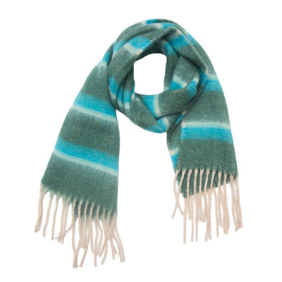 Bufanda Gruesa de Rayas con Flecos para Hombre y Mujer - Image 8