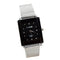 Reloj de Dama con Malla de Plata y Caja Cuadrada