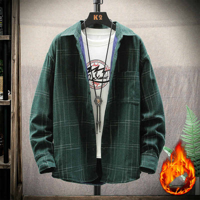 Camisa de Cuadros Térmica para Hombre - Abrigo Grueso Invierno - Image 5
