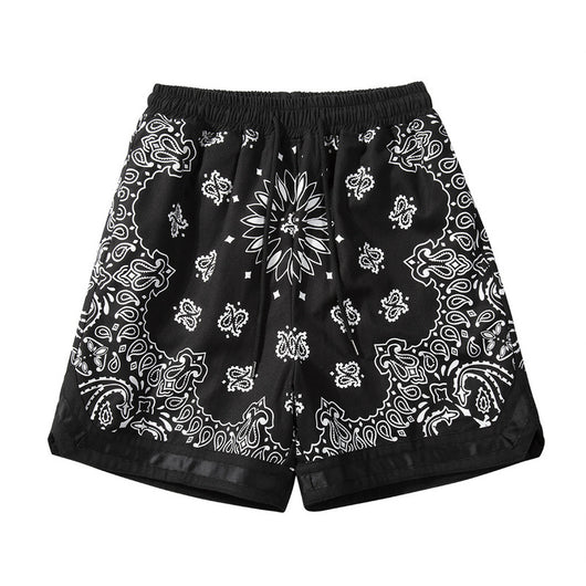 Shorts Militares de Lino con Panel Floral para Casa - Image 5