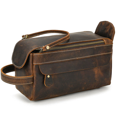 Bolso de Cuero Crazy Horse Gran Capacidad - Cartera de Mano Premium - Image 25