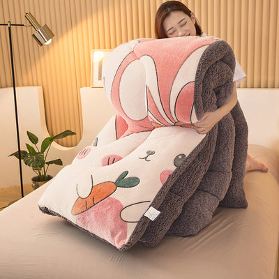 Edredón Térmico Reversible de Lana Polar Gruesa para Invierno - Image 10