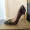 Tacones Stiletto Puntiagudos con Detalles de Cuentas de Colores