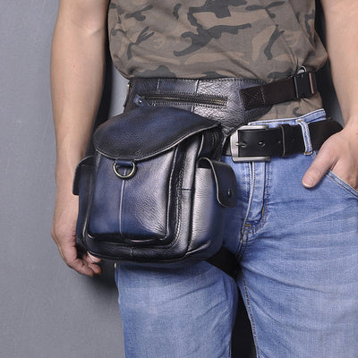 Bolsa Retro de Cuero Encerado para Cámara y Teléfono - Estilo Vintage para Hombre - Image 6