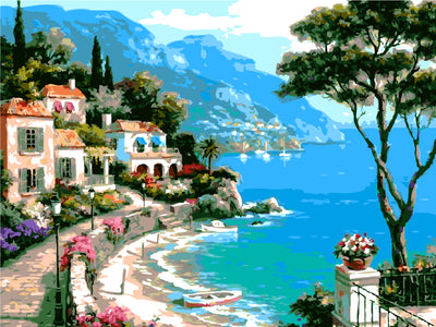 Kit de Pintura al Óleo Digital - Paisaje con Flores - Image 6