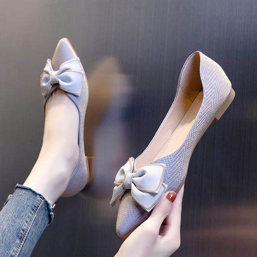 Zapatos de Tacón Bajo con Moño y Punta Fina para Mujer - Image 6