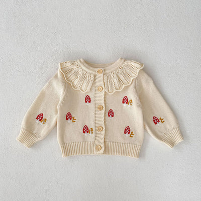 Conjunto de Punto para Bebé con Cuello de Loto Bordado - Ropa de Otoño - Image 3