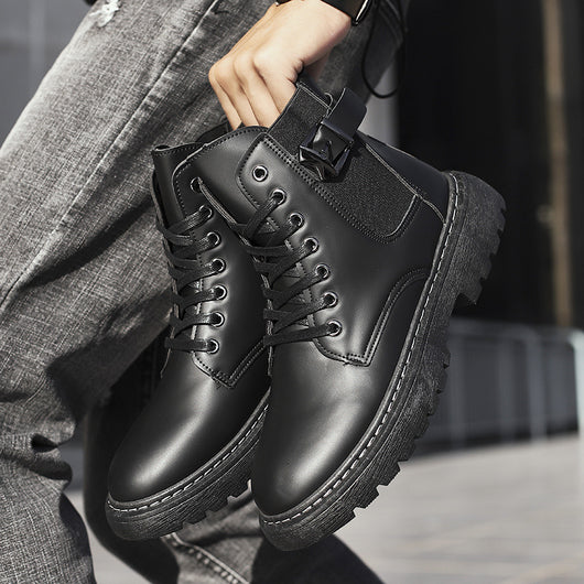 Botas Altas Martin de Cuero Estilo Británico para Hombre - Image 11