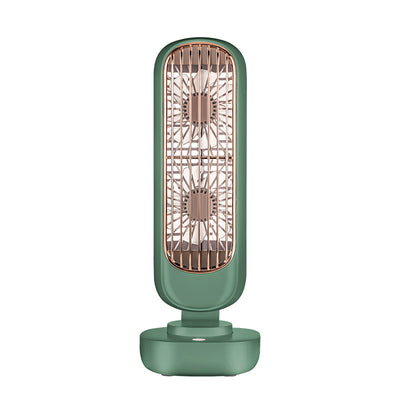 Ventilador Torre Portátil Recargable USB - Doble Aspa Vertical Compacto - Image 2