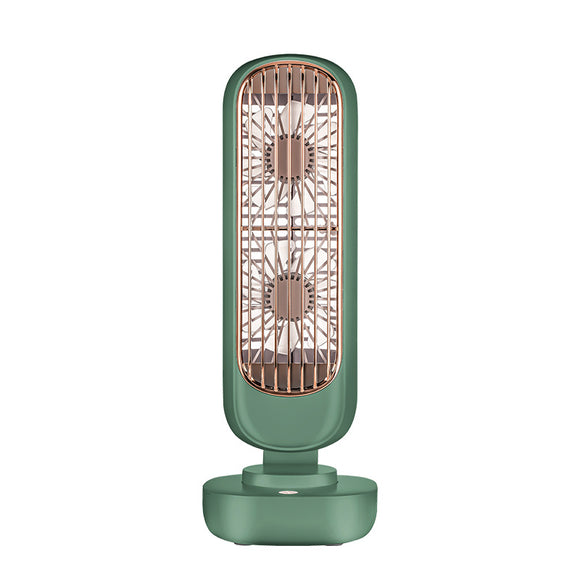 Ventilador Torre Portátil Recargable USB - Doble Aspa Vertical Compacto