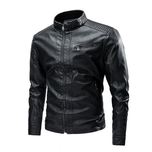 Chaqueta de Cuero para Motociclista Retro - Estilo Casual Primavera Otoño - Image 2