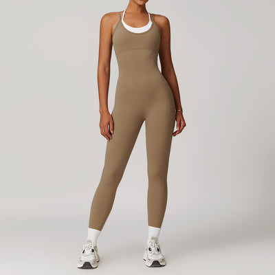 Jumpsuit Deportivo Bicolor con Tirantes Ajustables - Image 3