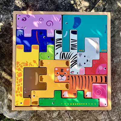 Bloques de Construcción de Animales en Madera - Puzzle Educativo Infantil - Image 12