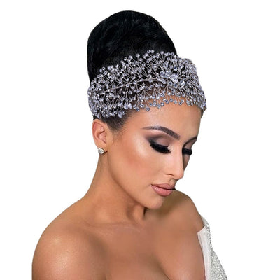 Diadema Nupcial Artesanal con Cristales Brillantes - Image 6