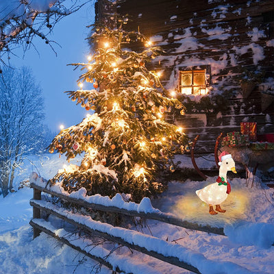 Pato Navideño con Iluminación LED para Jardín - Decoración Exterior - Image 5