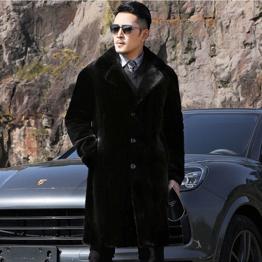 Chaqueta de Cuero Sintético Grueso para Hombre