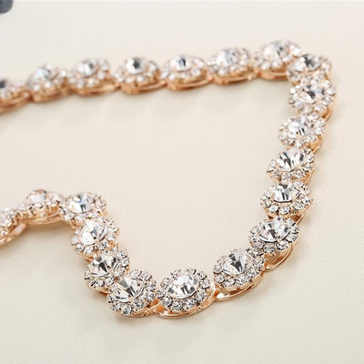 Diadema Nupcial con Girasol de Diamantes de Imitación para Fotografía de Bodas - Image 5