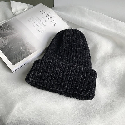 Gorro de Lana Tejido Chenilla en Colores Lisos para Mujer - Image 3