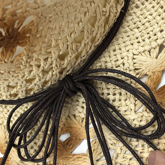 Sombrero Vaquero de Paja para Playa - Protección Solar para Mujeres - Image 35