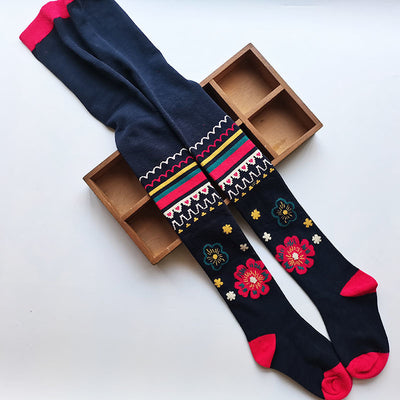 Medias Escolares de Contraste de Colores para Niñas - Algodón Premium - Image 19