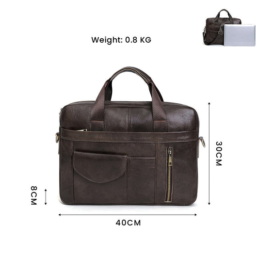 Bolso de Cuero Genuino para Hombre - Diseño Casual y Versátil - Image 7