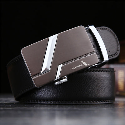 Cinturón de Cuero Genuino con Hebilla Automática Estilo Clásico - Image 12