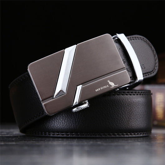 Cinturón de Cuero Genuino con Hebilla Automática Estilo Clásico - Image 12