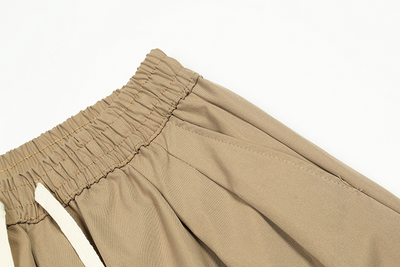 Pantalón Recto de Cintura Elástica en Color Sólido - Image 13