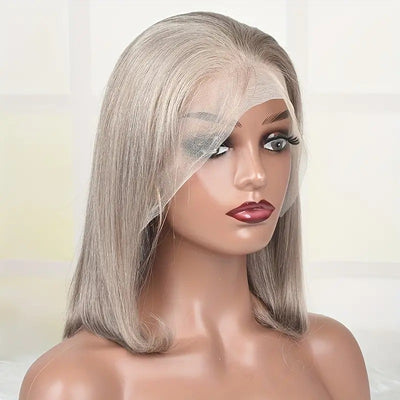 Peluca Frontal de Encaje Cabello Liso Medio Corto para Mujeres - Image 10