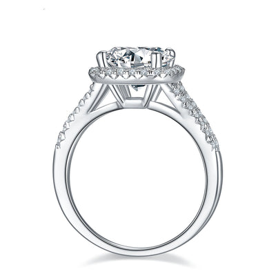 Anillo de Moissanita con Baño de Oro Blanco para Mujer - Image 8