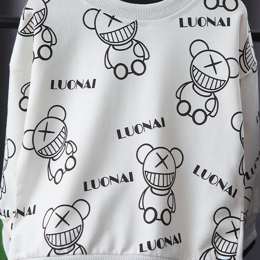 Playera Infantil Estilo Coreano con Oso Estampado Completo - Image 15