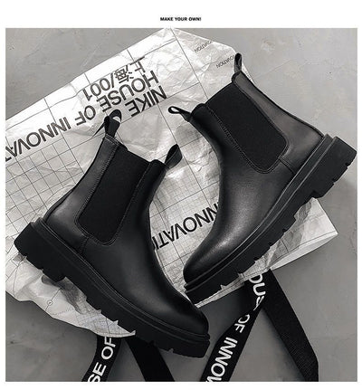 Botas Martin Chelsea Altas para Hombre Estilo Británico Clásico - Image 9