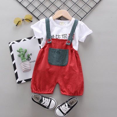 Conjunto Infantil Dos Piezas con Babero - Playera Cuello Redondo Manga Corta - Image 24