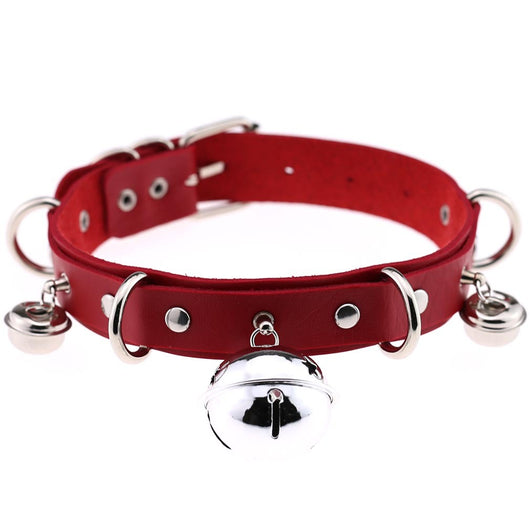 Collar Gótico Harajuku Handmade con Campanas - Choker Punk Cuero para Fiestas - Image 12