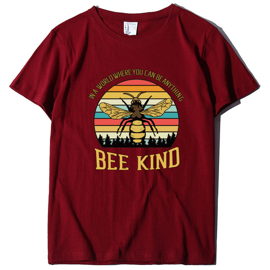 Camiseta Suelta Estampado Abeja con Letras - Diseño Moderno y Cómodo - Image 17