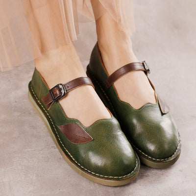 Zapatos Retro para Mujer con Punta Redonda y Boca Baja - Primavera y Verano - Image 12