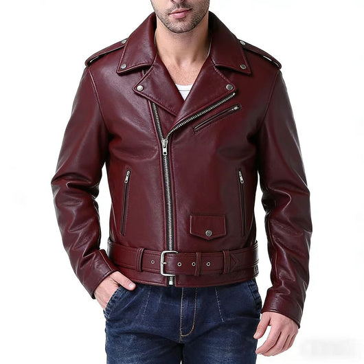 Chaqueta de Cuero PU Slim Fit para Hombre con Cierre de Cremallera - Image 12
