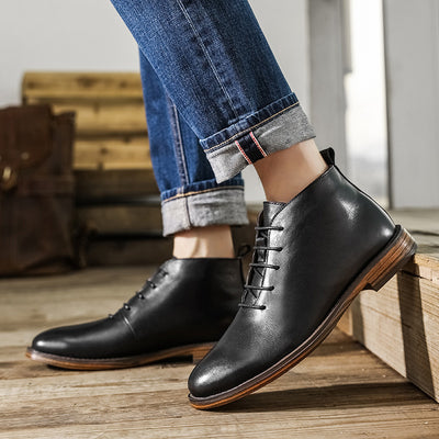 Botas de Cuero Premium para Hombre - Estilo Ejecutivo Inglés