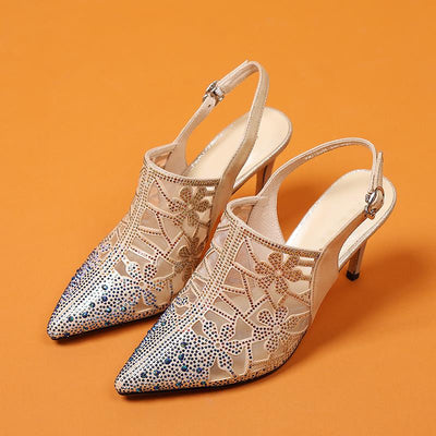 Sandalias Tacón Stiletto con Strass y Hebilla para Mujer - Image 7