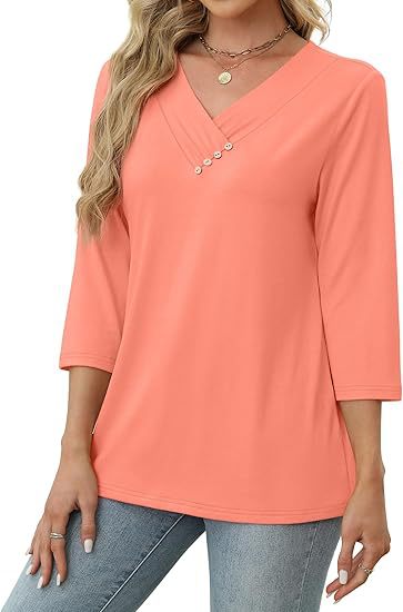 Blusa Casual Mujer Cuello V Botones - Estilo Europeo Otoño - Image 16