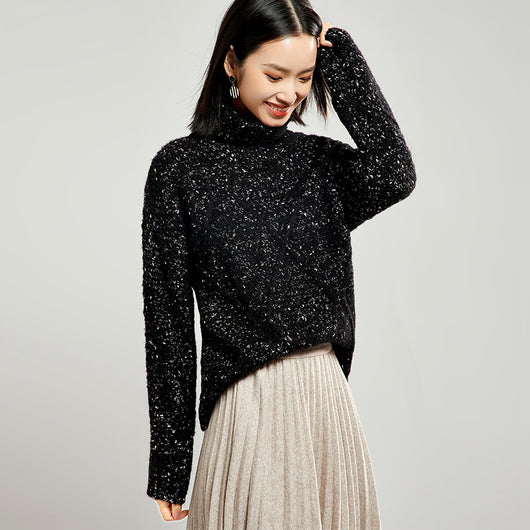 Suéter de Cuello Alto Mohair para Otoño e Invierno - Image 10