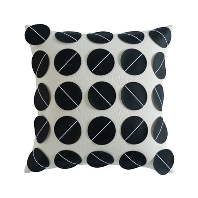 Funda de Almohada de Cuero PU con Diseño Geométrico y Tela Tecnológica - Image 14