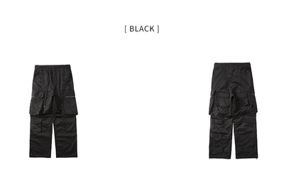 Pantalones Casuales Retro para Hombre con Bolsillos Múltiples y Cierre Lateral - Image 20