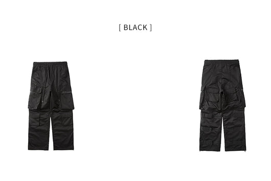 Pantalones Casuales Retro para Hombre con Bolsillos Múltiples y Cierre Lateral - Image 20