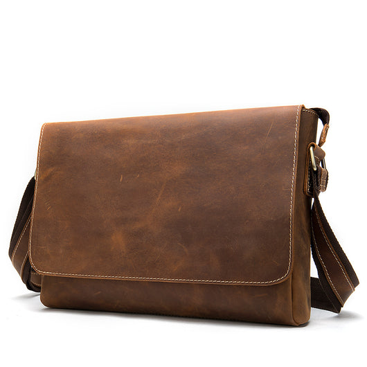 Bolsa Bandolera de Cuero Genuino para Hombre - Estilo Casual Messenger - Image 22