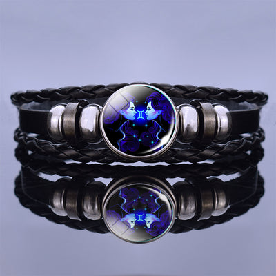 Pulsera de Pareja Constelaciones Luminosas - Cuero Negro - Image 15