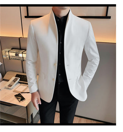 Blazer Slim Fit Ruoshuai para Hombre - Chaqueta Casual de Otoño - Image 44