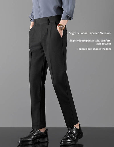 Pantalones Slim Fit de Corte Recto Estilo Británico para Hombre - Image 10